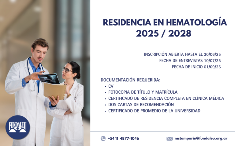 residencia en hematologia 2025